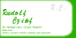 rudolf czipf business card